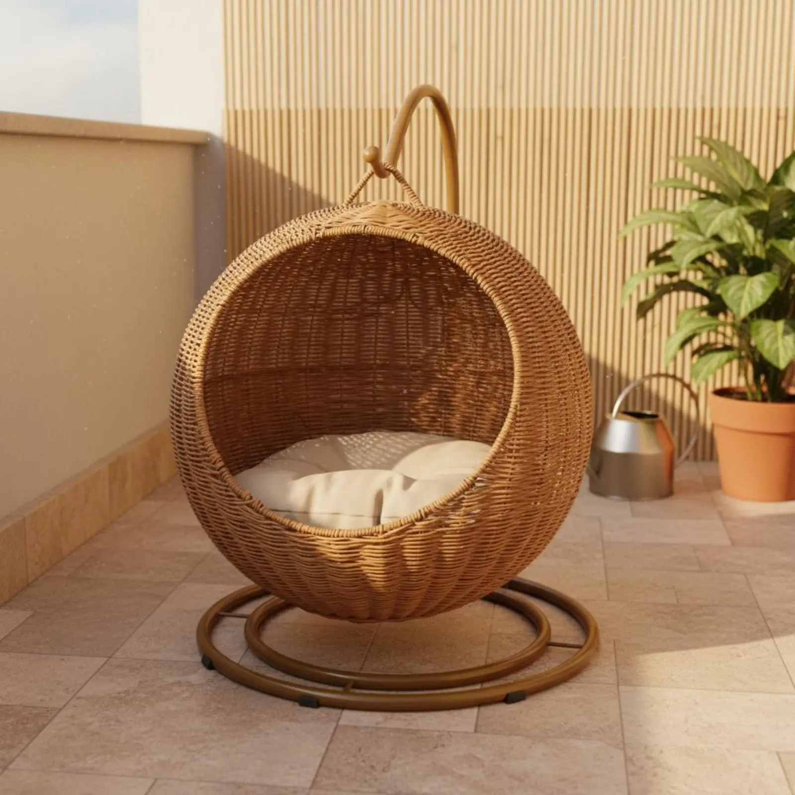 Imitation Rattan Feline Hanging Bed Year-Round Rattan Feline Nest Space-Saving Indoor Outdoor Use for Small Pets
Imitation Rattan Feline Hanging Bed Year-Round Rattan Feline Nest Space-Saving Indoor Outdoor Use for Small Pets