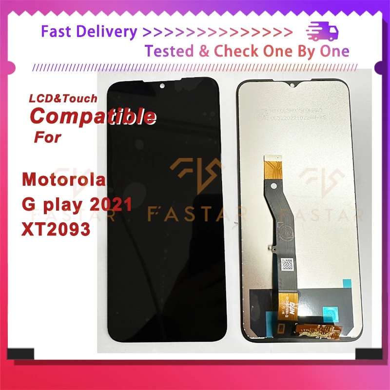 6.5"Tested For Motorola Moto G play 2021 XT2093 LCD Display Touch Digitizer Assembly Replacement Parts Screen Moto XT2093 lcd
6.5"Tested For Motorola Moto G play 2021 XT2093 LCD Display Touch Digitizer Assembly Replacement Parts Screen Moto XT2093 lcd