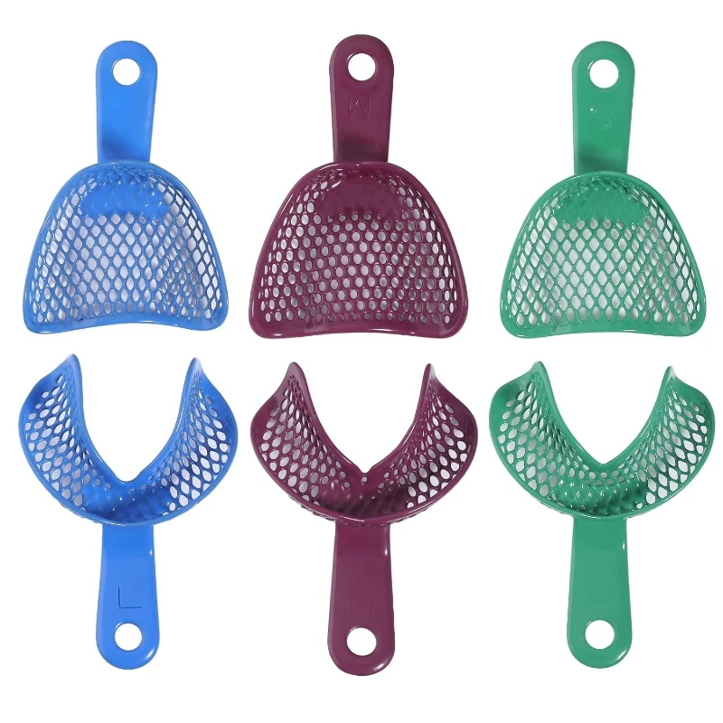 3pair Dental Impression Trays Plastic-Steel Teeth Holder Edentulous Jaw Impression Tray Dentistry Impression Material Tools SML
3pair Dental Impression Trays Plastic-Steel Teeth Holder Edentulous Jaw Impression Tray Dentistry Impression Material Tools SML