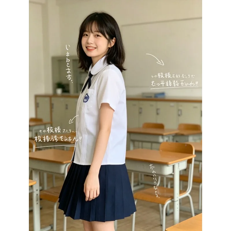 Japanese School Uniform Thai Short Sleeve Blouse Accordion Pleated JK Skirt Preppy Academy Unisex Student Daily Class Group Wear
Japanese School Uniform Thai Short Sleeve Blouse Accordion Pleated JK Skirt Preppy Academy Unisex Student Daily Class Group Wear