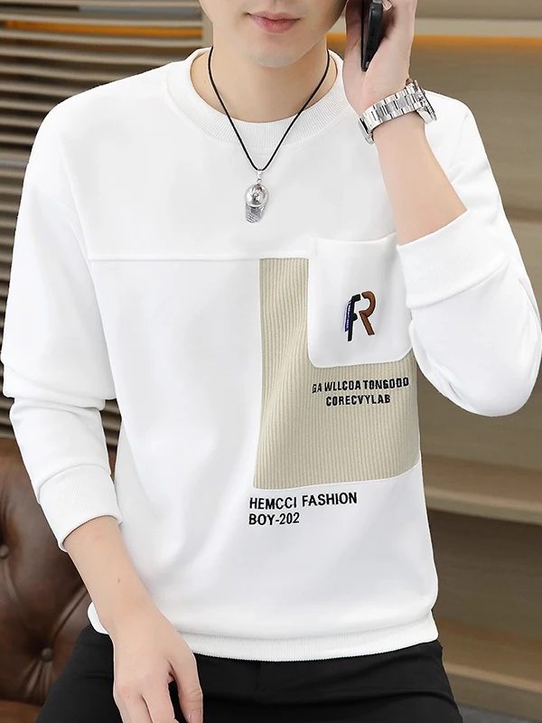 Men's Hoodl Sweatirt Long Sve round Ne T-irt Spring Autumn Trendy Splice Design Casual Wear Comfortable Cotton Po...
Men's Hoodl Sweatirt Long Sve round Ne T-irt Spring Autumn Trendy Splice Design Casual Wear Comfortable Cotton Po...