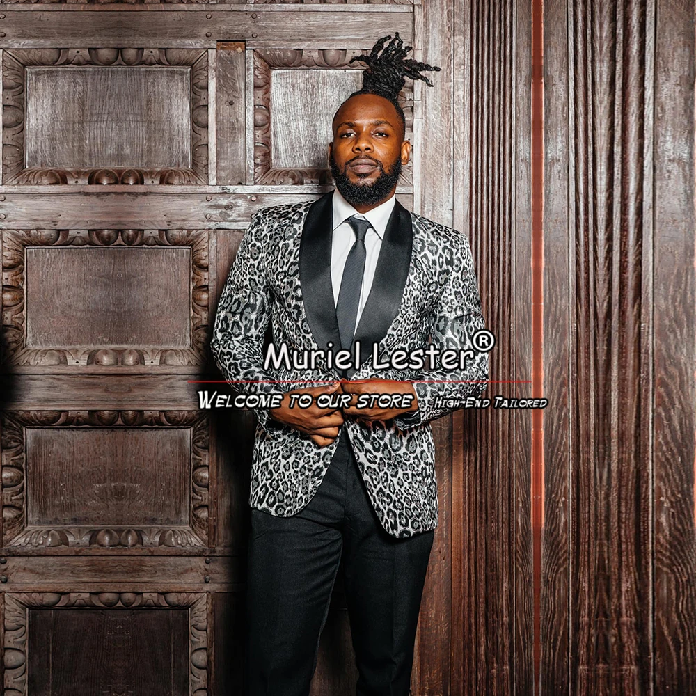 Chic Men' Suits Slim Fit Leopard Notched Lapel Jacket Pants 2 Piece Groom Tuxedos Prom Party Blazer Set Male Fashion Clothing
Chic Men' Suits Slim Fit Leopard Notched Lapel Jacket Pants 2 Piece Groom Tuxedos Prom Party Blazer Set Male Fashion Clothing
