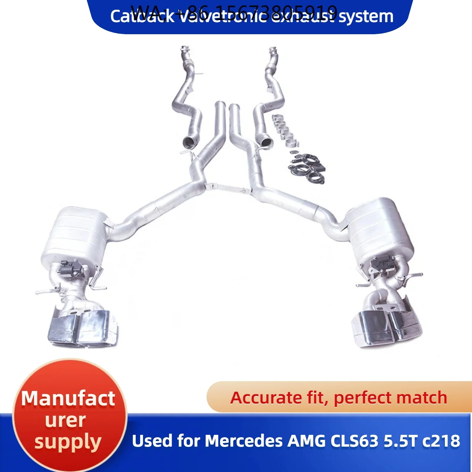For Is Suitable 2010-2017 Mercedes AMG CLS63 5.5T C218 304 Stainless Steel Catback Valvetronic Exhaust System Muffler
For Is Suitable 2010-2017 Mercedes AMG CLS63 5.5T C218 304 Stainless Steel Catback Valvetronic Exhaust System Muffler
