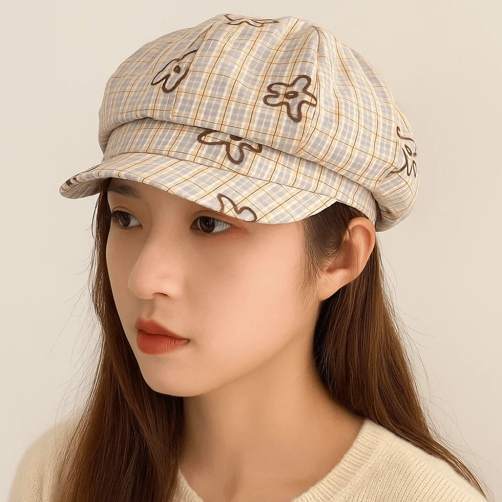 Fashion Sweet Flower Beret Cartoon British Style Octagonal Hat Artist Hat Casual Y2k Painter Hat Streetwear
Fashion Sweet Flower Beret Cartoon British Style Octagonal Hat Artist Hat Casual Y2k Painter Hat Streetwear