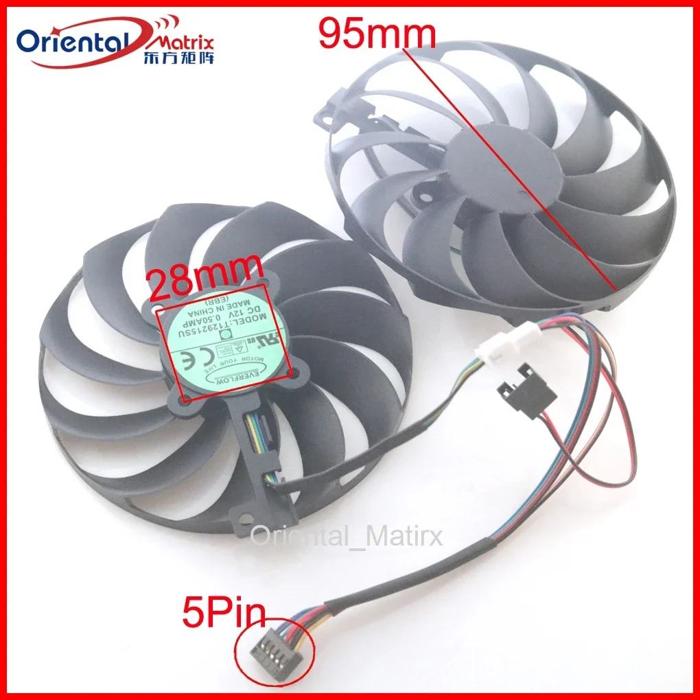 T129215SU FDC10U12S9-C 12V 0.50A 95mm For ASUS RX5500XT DUAL Graphics Card Cooling Fan
T129215SU FDC10U12S9-C 12V 0.50A 95mm For ASUS RX5500XT DUAL Graphics Card Cooling Fan