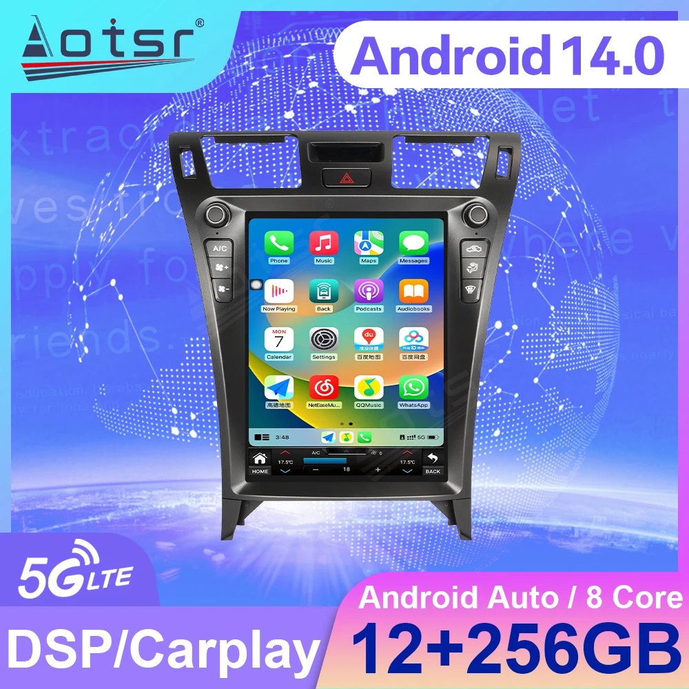 13 Inch T-Style Screen Car Radio Android 14 For Lexus LS400 2006-2012 Multimedia Wireless Carplay GPS Navigation DSP Head Unit
13 Inch T-Style Screen Car Radio Android 14 For Lexus LS400 2006-2012 Multimedia Wireless Carplay GPS Navigation DSP Head Unit