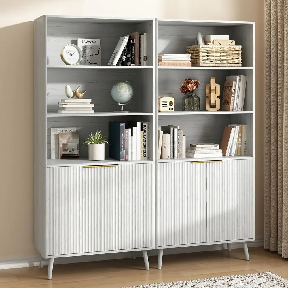 White 70.9 Tall 5-Tier Adjustable Shelving Unit for Living Room or Office (Set of 2)
White 70.9 Tall 5-Tier Adjustable Shelving Unit for Living Room or Office (Set of 2)