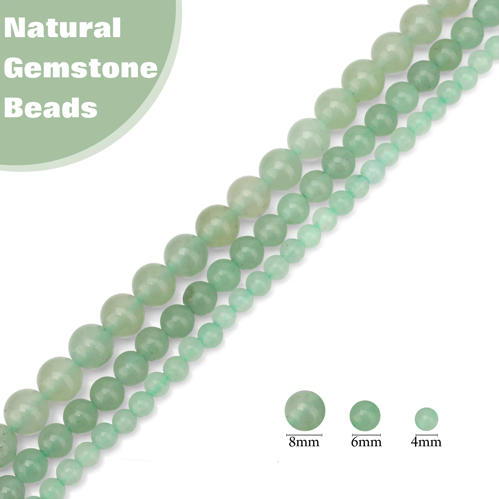 Natural Green Aventurine Stone Beads 4/6/8mm Round Smooth Beaded Healing Spiritual Gems Bead for Jewelry Making Accessories
Natural Green Aventurine Stone Beads 4/6/8mm Round Smooth Beaded Healing Spiritual Gems Bead for Jewelry Making Accessories