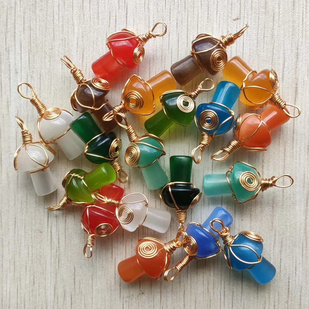 New Beautiful cat eye stone Mushroom charms pendants for diy jewelry Accessories making 20pcs/lot Wholesale free shipping
New Beautiful cat eye stone Mushroom charms pendants for diy jewelry Accessories making 20pcs/lot Wholesale free shipping