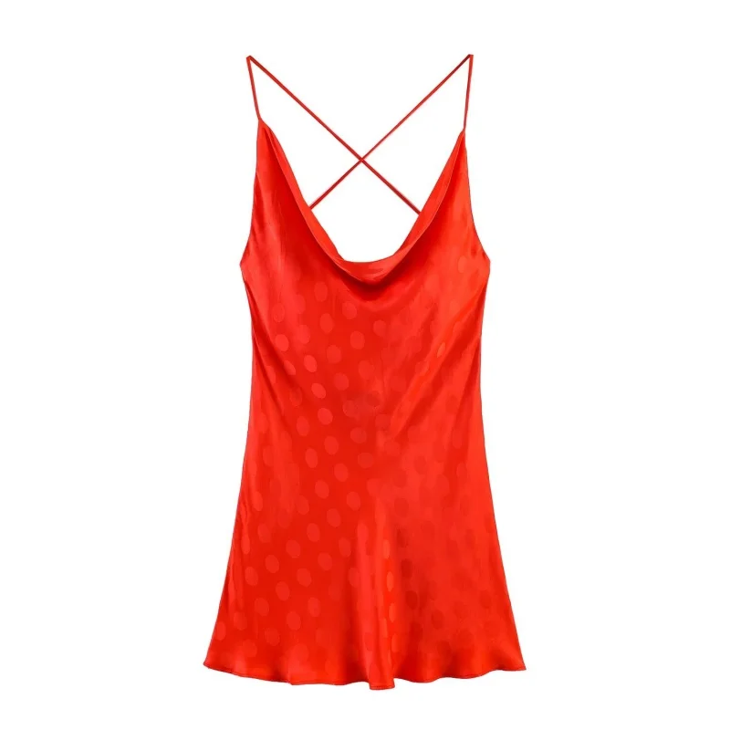 Summer Women's Pile Collar Polka-dot Sleeveless Mini Dress Women Backless Silk Satin Dress Female Sexy Party Wear 2026 New
Summer Women's Pile Collar Polka-dot Sleeveless Mini Dress Women Backless Silk Satin Dress Female Sexy Party Wear 2026 New
