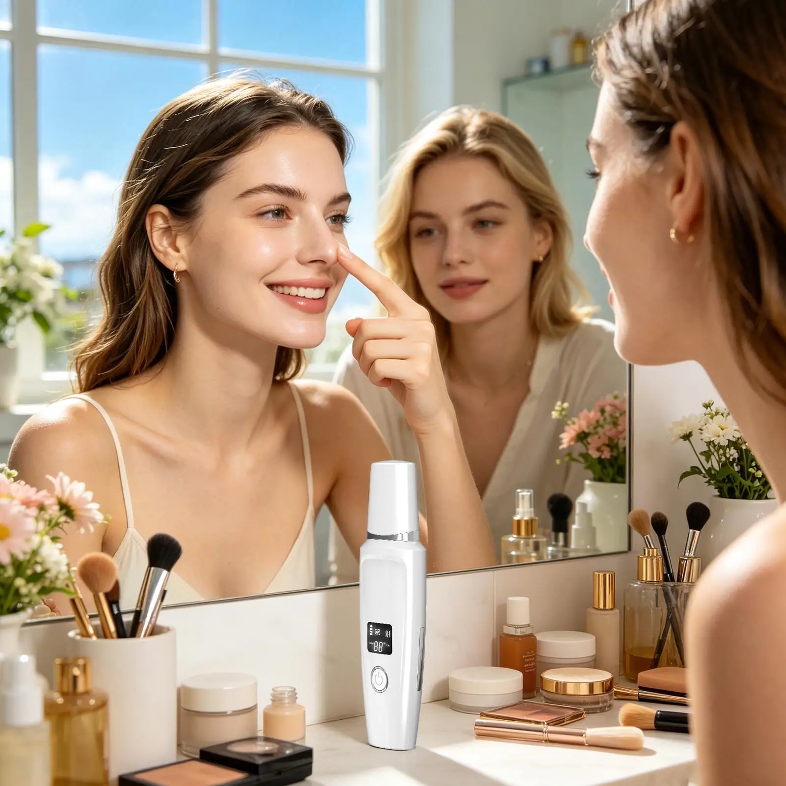 Adjustable 1.5W Smart Skin Scrubber Face Scrubber Rechargeable LCD Display Modes For All Skin Types Restore Radiance Smoothness
Adjustable 1.5W Smart Skin Scrubber Face Scrubber Rechargeable LCD Display Modes For All Skin Types Restore Radiance Smoothness