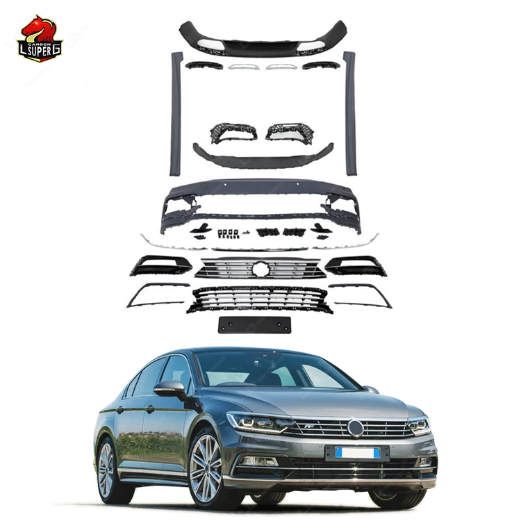 R Style PP Material Body Kit for Volkswagen Passat B8 2015 Upgrade with Front Bumper Rear Diffuser Side Skirts Grill Fender
R Style PP Material Body Kit for Volkswagen Passat B8 2015 Upgrade with Front Bumper Rear Diffuser Side Skirts Grill Fender