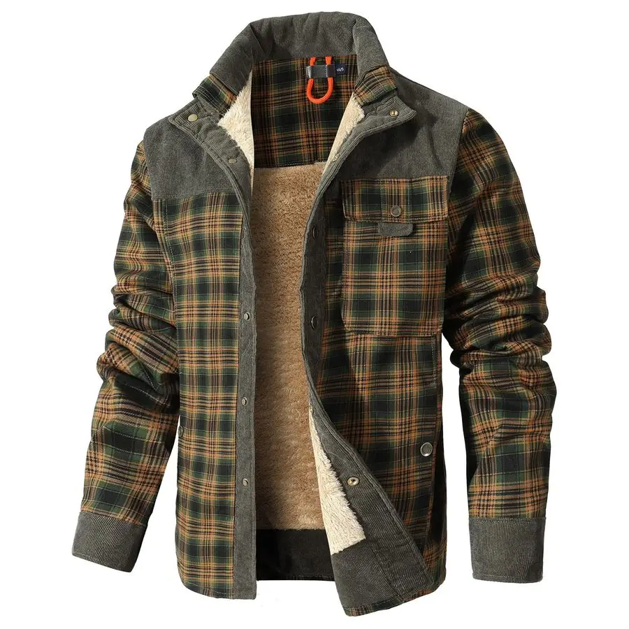 Corduroy Plaid Sherpa Lined Flannel Shirt Jacket Fleece Coat
Corduroy Plaid Sherpa Lined Flannel Shirt Jacket Fleece Coat