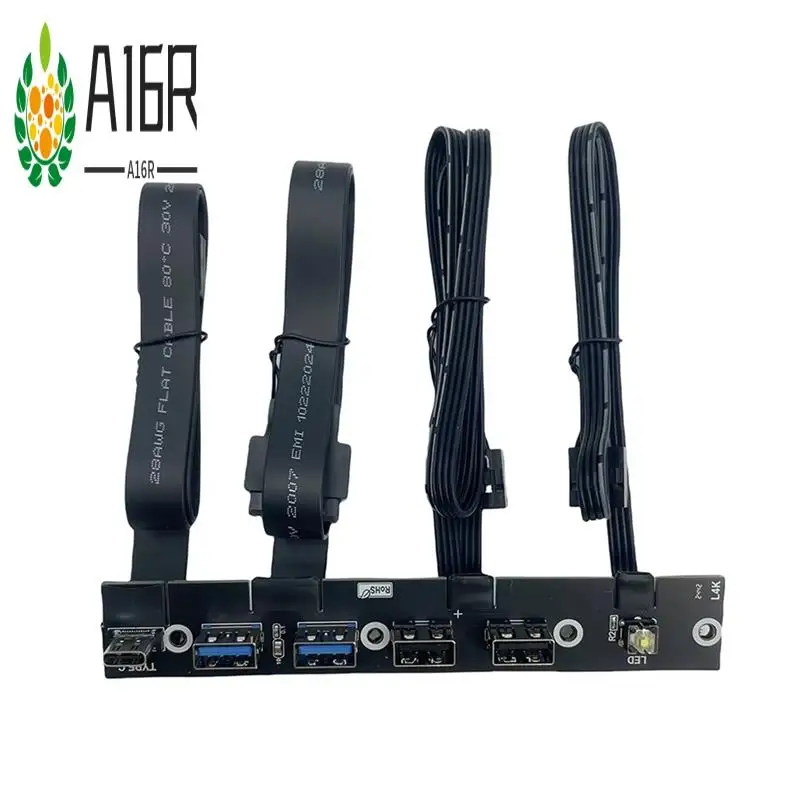A16R-USB 3.0 Передняя панель IO Панель 2-портовый USB3.0 + 2-портовый USB2.0 + 1-портовый TYPE-C 20G + светодиодный переключатель для корпуса настольного компьютера
A16R-USB 3.0 Передняя панель IO Панель 2-портовый USB3.0 + 2-портовый USB2.0 + 1-портовый TYPE-C 20G + светодиодный переключатель для корпуса настольного компьютера