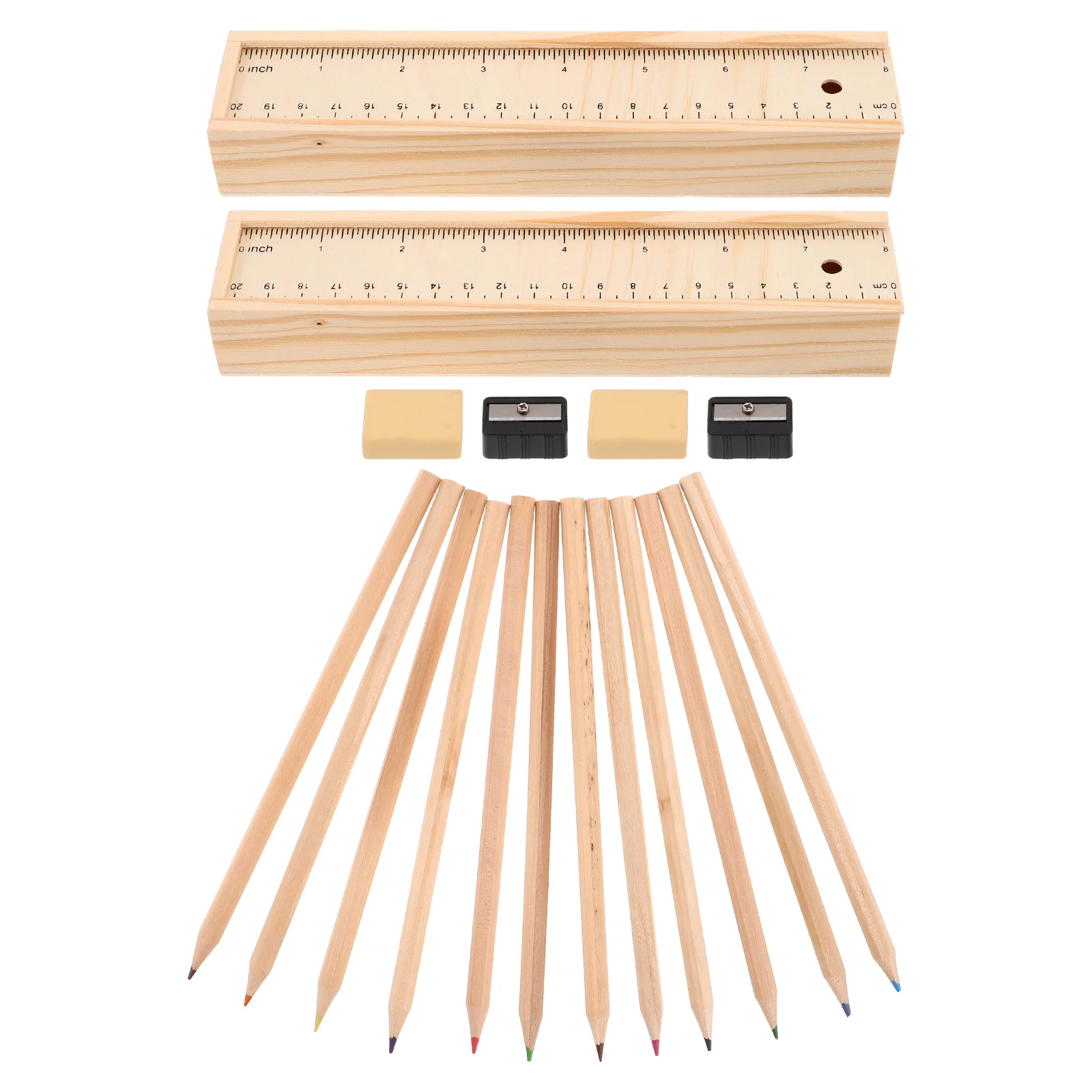 2pcs Natural Wood Pencil Box Kids Art Supplies Organizer School Stationery Storage Case For Drawing Coloring Sketching
2pcs Natural Wood Pencil Box Kids Art Supplies Organizer School Stationery Storage Case For Drawing Coloring Sketching