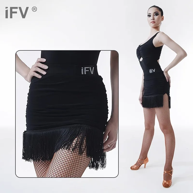 Customized Latin Dance Dress Short Skirt IFV Black Female Adult Performance Dress Tassel Mesh Half Skirt Art Exam 2032
Customized Latin Dance Dress Short Skirt IFV Black Female Adult Performance Dress Tassel Mesh Half Skirt Art Exam 2032