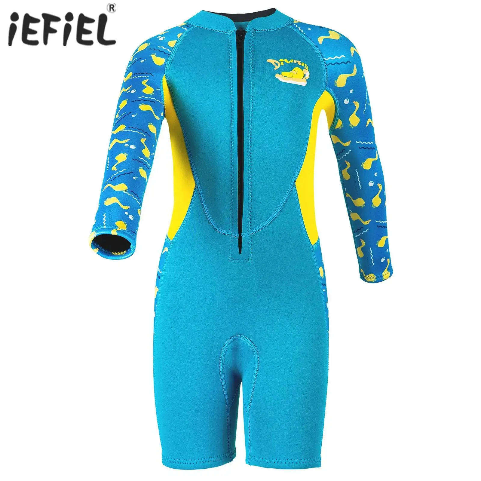 Kids Boys Girls 2.5mm Neoprene Wetsuit Duck Printed Swim Jumpsuit Long Sleeve Bodysuit Wet Suit for Surfing Diving Snorkeling
Kids Boys Girls 2.5mm Neoprene Wetsuit Duck Printed Swim Jumpsuit Long Sleeve Bodysuit Wet Suit for Surfing Diving Snorkeling
