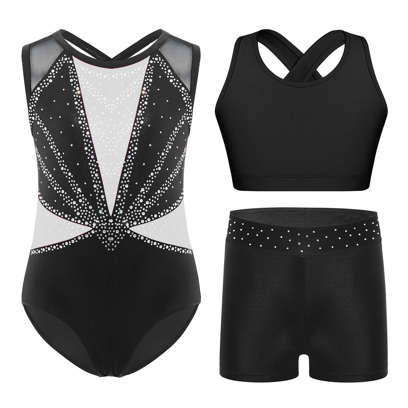 Girls Breathable Gymnastics Leotard Dance Costume Set Crisscross Back Design Ballet Leotard And Vest Shorts Skating Dancewear
Girls Breathable Gymnastics Leotard Dance Costume Set Crisscross Back Design Ballet Leotard And Vest Shorts Skating Dancewear