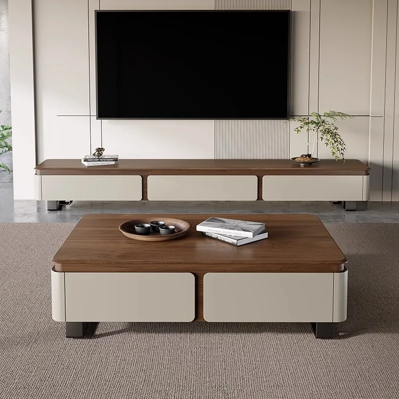 Customizable square designer walnut coffee table TV cabinet combination living room home antique style
Customizable square designer walnut coffee table TV cabinet combination living room home antique style