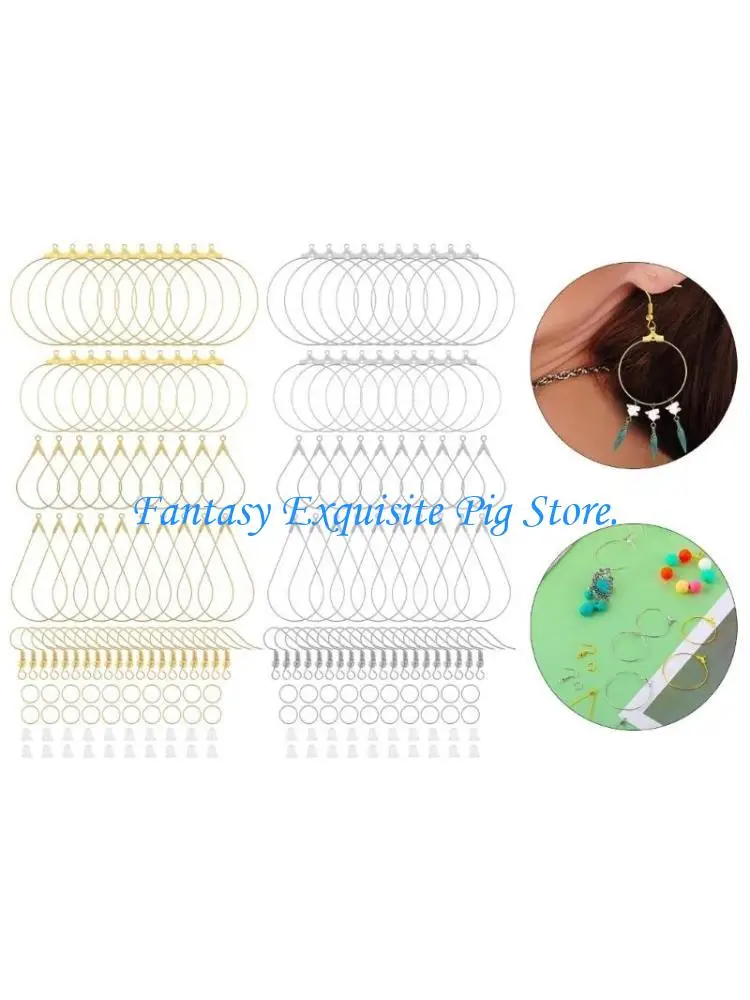 HXBF Complete Earring Crafting Set Golden Silver Hoops Drops for Custom Jewelry DIY
HXBF Complete Earring Crafting Set Golden Silver Hoops Drops for Custom Jewelry DIY