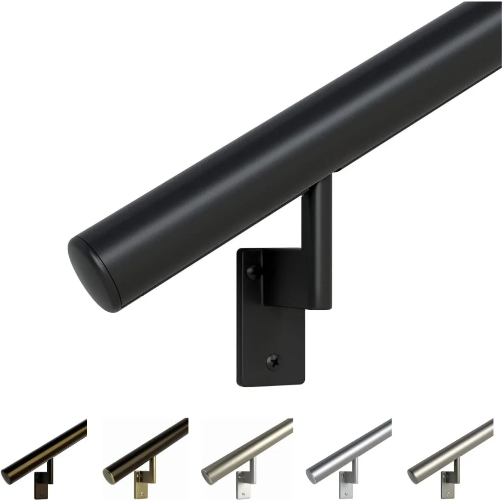 Promenaid 12ft Flush Handrail Kit - Satin Black - Complete Indoor/Outdoor Handrail for Stairs - 1.6" Round Anodized Aluminum Rai
Promenaid 12ft Flush Handrail Kit - Satin Black - Complete Indoor/Outdoor Handrail for Stairs - 1.6" Round Anodized Aluminum Rai