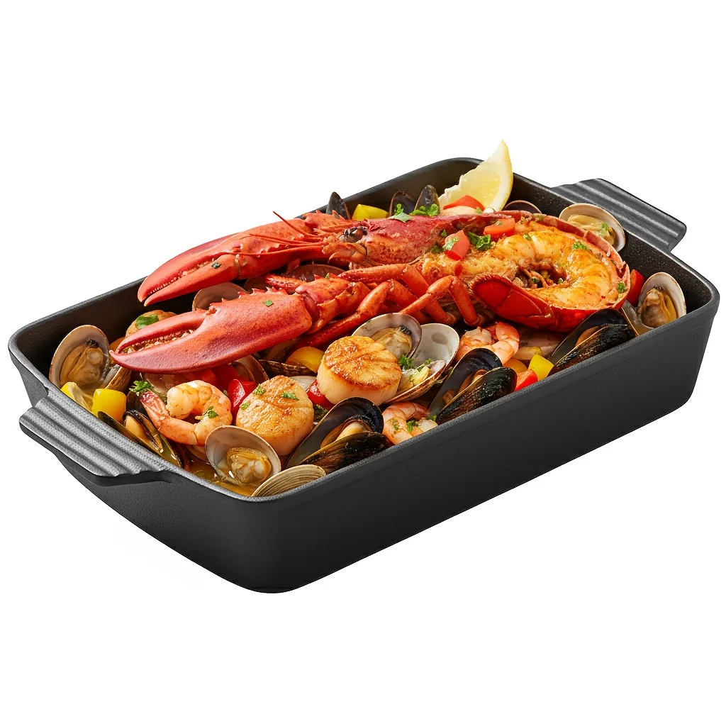 Large Pre-Seasoned Cast Lron Dual HandleSkillet-Multi-Use Pan for Grill, Stovetop, Oven, And Campfire-Naturally Nonstick WithUniform Heating
Large Pre-Seasoned Cast Lron Dual HandleSkillet-Multi-Use Pan for Grill, Stovetop, Oven, And Campfire-Naturally Nonstick WithUniform Heating