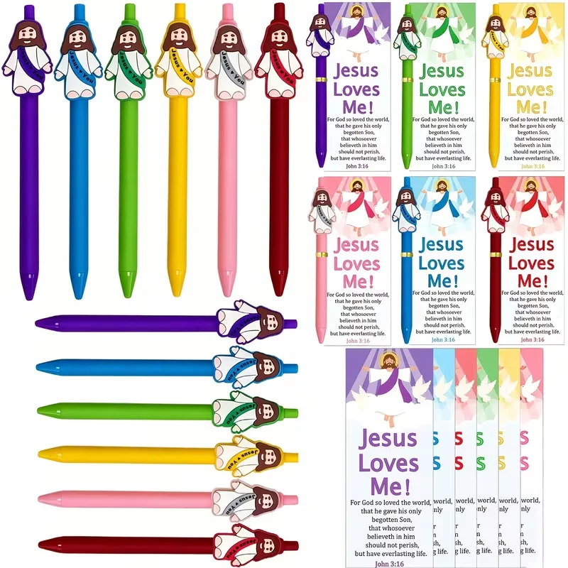 6/12 Sets Christian Ballpoint Pen Easter Christmas Includes Pens “Jesus Loves You” Greeting Card gold-colored tie-wrap For Party
6/12 Sets Christian Ballpoint Pen Easter Christmas Includes Pens “Jesus Loves You” Greeting Card gold-colored tie-wrap For Party