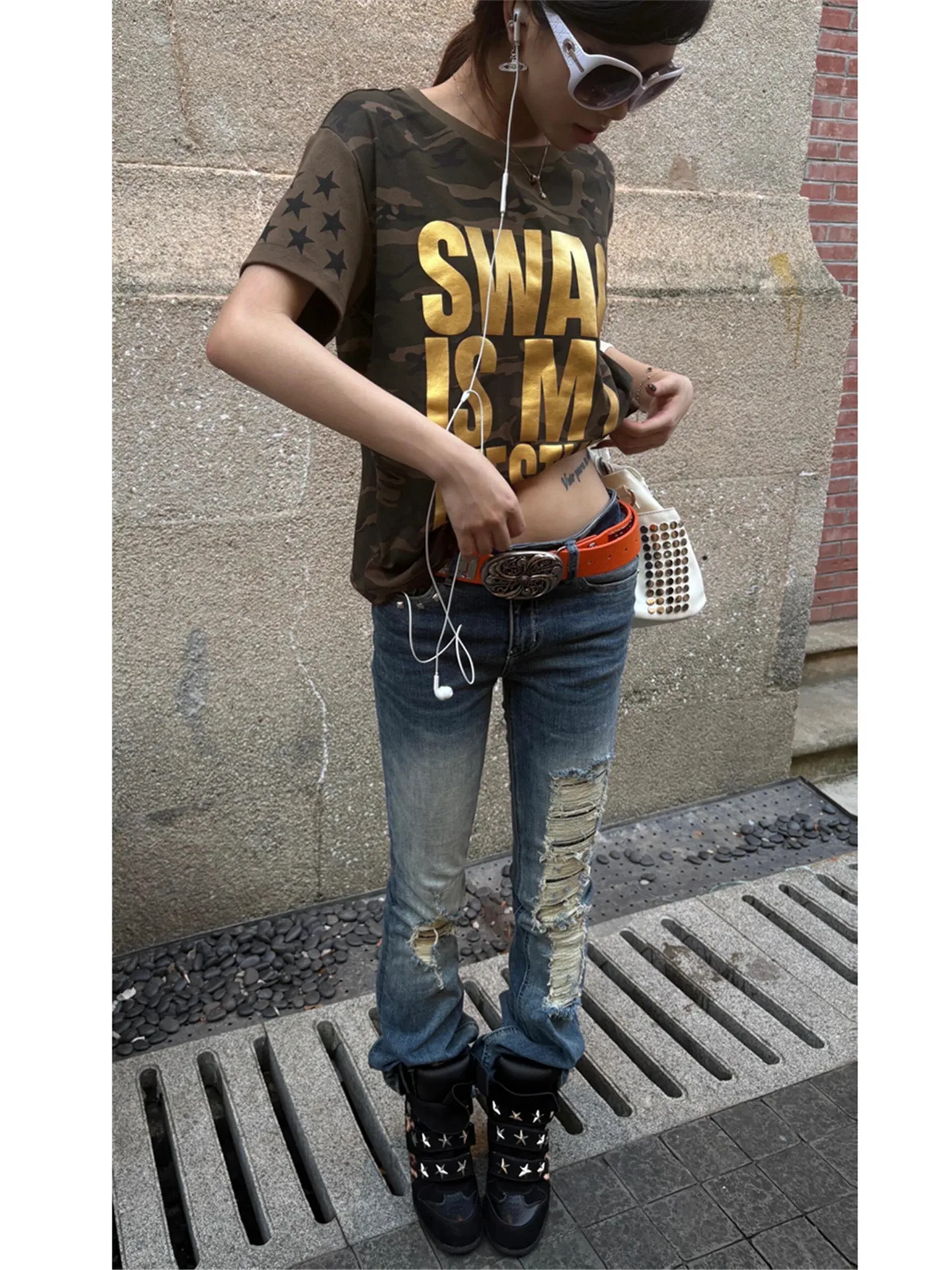 High Waist Extended Length Vintage Sexy Low Waist Bell Bottom Jeans Women Summer Slimming Cotton Street Style Torn Denim Pants
High Waist Extended Length Vintage Sexy Low Waist Bell Bottom Jeans Women Summer Slimming Cotton Street Style Torn Denim Pants