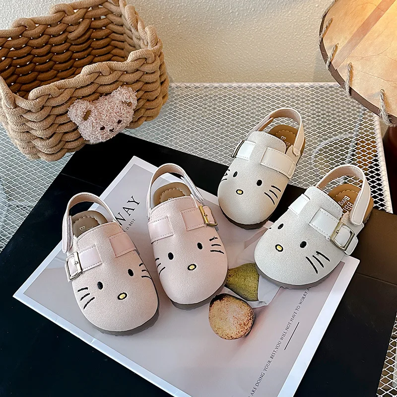 Children Casual Sandals Cute Cat 2025 Spring New Girls Breathable Beach Shoes Fashion Korean Style Soft Bottom Kids Flat Shoes
Children Casual Sandals Cute Cat 2025 Spring New Girls Breathable Beach Shoes Fashion Korean Style Soft Bottom Kids Flat Shoes