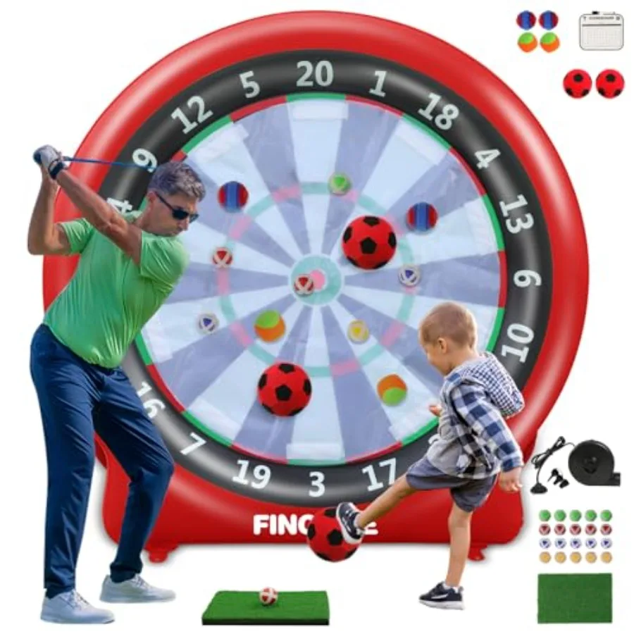 Giant Inflatable Dartboard, Kick Darts Outdoor Indoor Soccer Dartboard Game Golf Dart Throw Darts with Pump, Giant Dart Board T
Giant Inflatable Dartboard, Kick Darts Outdoor Indoor Soccer Dartboard Game Golf Dart Throw Darts with Pump, Giant Dart Board T