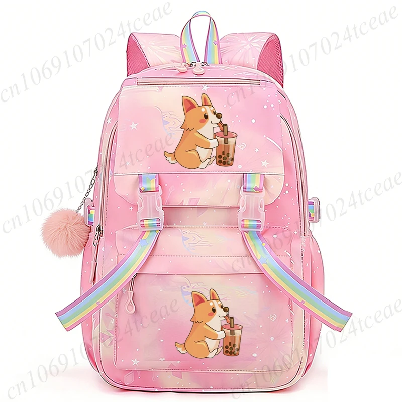 Cute Corgi Boba Tea Student School Backpack, Cartoon Dog Animal School Bag, Multi Storage Pockets, Fashion Aesthetic Rucksack
Cute Corgi Boba Tea Student School Backpack, Cartoon Dog Animal School Bag, Multi Storage Pockets, Fashion Aesthetic Rucksack