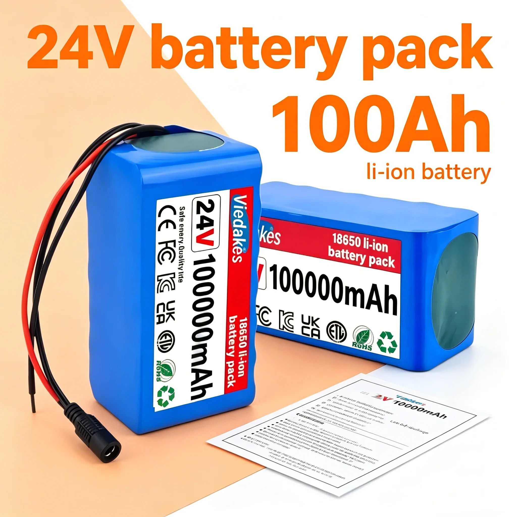 21700 24v battery 100Ah 7S3P For Electric Wheelchair Mobility Scooter Kids Toy Car Rechargeable Lithium Battery With Charger
21700 24v battery 100Ah 7S3P For Electric Wheelchair Mobility Scooter Kids Toy Car Rechargeable Lithium Battery With Charger