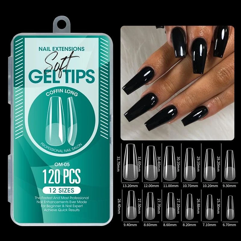 120pcs /1box False Nail Tips Clear Semi-frosted Full-coverage Soft Fake Nails Extension For DIY Nail Salon Manicure
120pcs /1box False Nail Tips Clear Semi-frosted Full-coverage Soft Fake Nails Extension For DIY Nail Salon Manicure