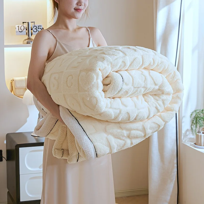 Love Jacquard Tafu Fleece Blanket Thick Single Layer Soft Warm Widened Hemming Solid Color Winter Sofa Bed Leisure Throw ForHome
Love Jacquard Tafu Fleece Blanket Thick Single Layer Soft Warm Widened Hemming Solid Color Winter Sofa Bed Leisure Throw ForHome