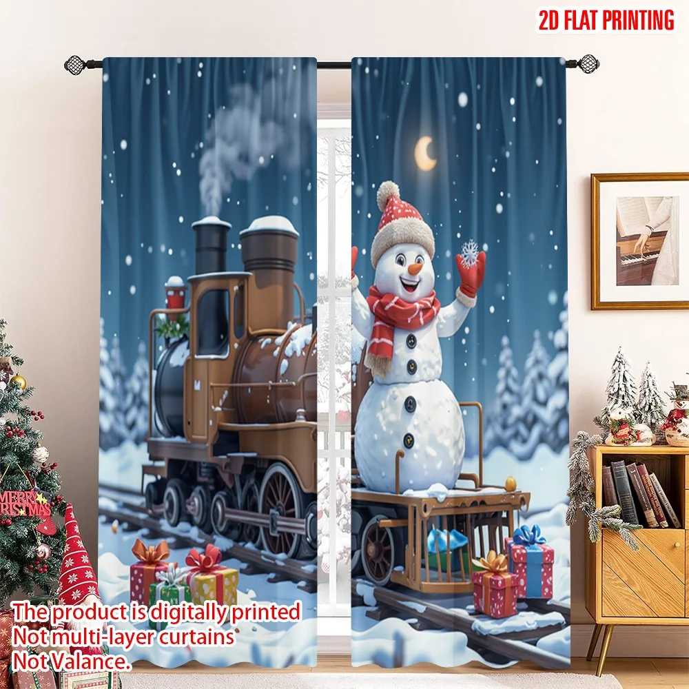 2pcs 2D flat printing Merry Christmas Party Curtains Christmas Train Snowman Gifts 100% Polyester Without Electricity Festive
2pcs 2D flat printing Merry Christmas Party Curtains Christmas Train Snowman Gifts 100% Polyester Without Electricity Festive
