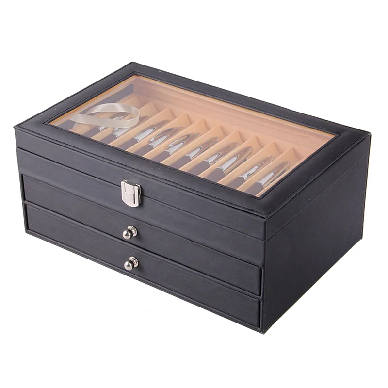 A53TT 36 Slots Wooden Pen Display Storage Box Luxury 3 Layer PU Pen Case Glass Window Fountain Case Pen-Collection Organizer 1
A53TT 36 Slots Wooden Pen Display Storage Box Luxury 3 Layer PU Pen Case Glass Window Fountain Case Pen-Collection Organizer 1