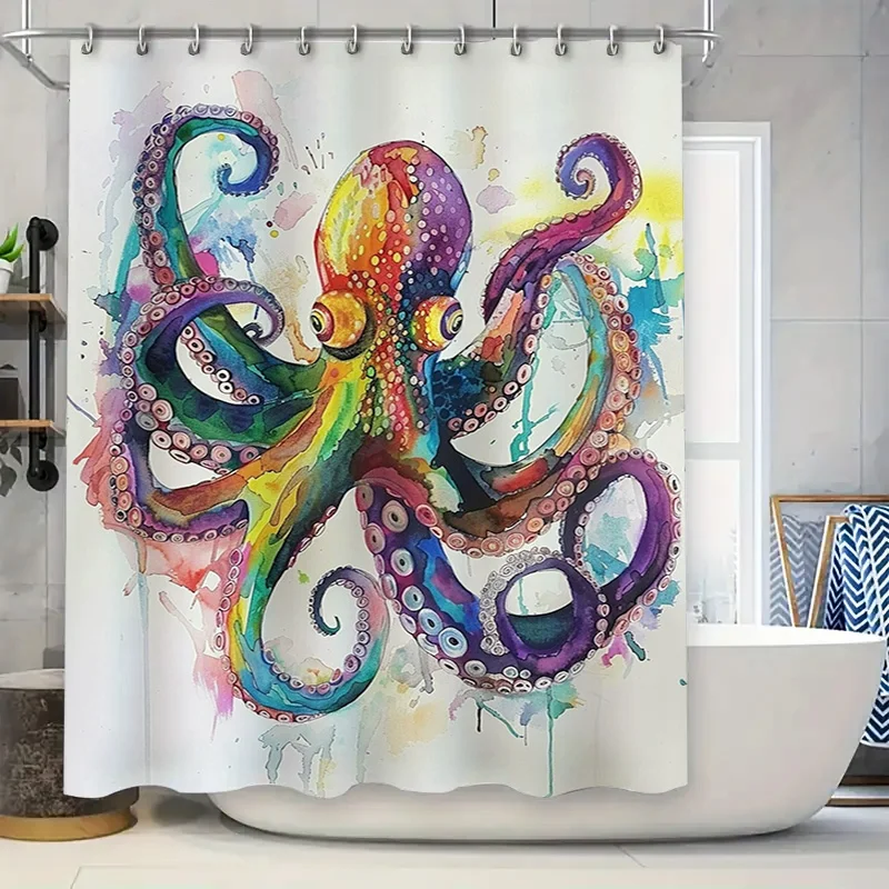 Colorful Octopus Shower Curtain Bathroom Decor with Waterproof Fabric for Home Use (Multicolor)
Colorful Octopus Shower Curtain Bathroom Decor with Waterproof Fabric for Home Use (Multicolor)