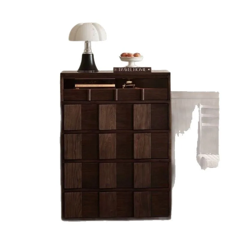 Nordic solid wood black walnut color chest of drawers ins geometric module retro storage cabinet storage side cabinet
Nordic solid wood black walnut color chest of drawers ins geometric module retro storage cabinet storage side cabinet