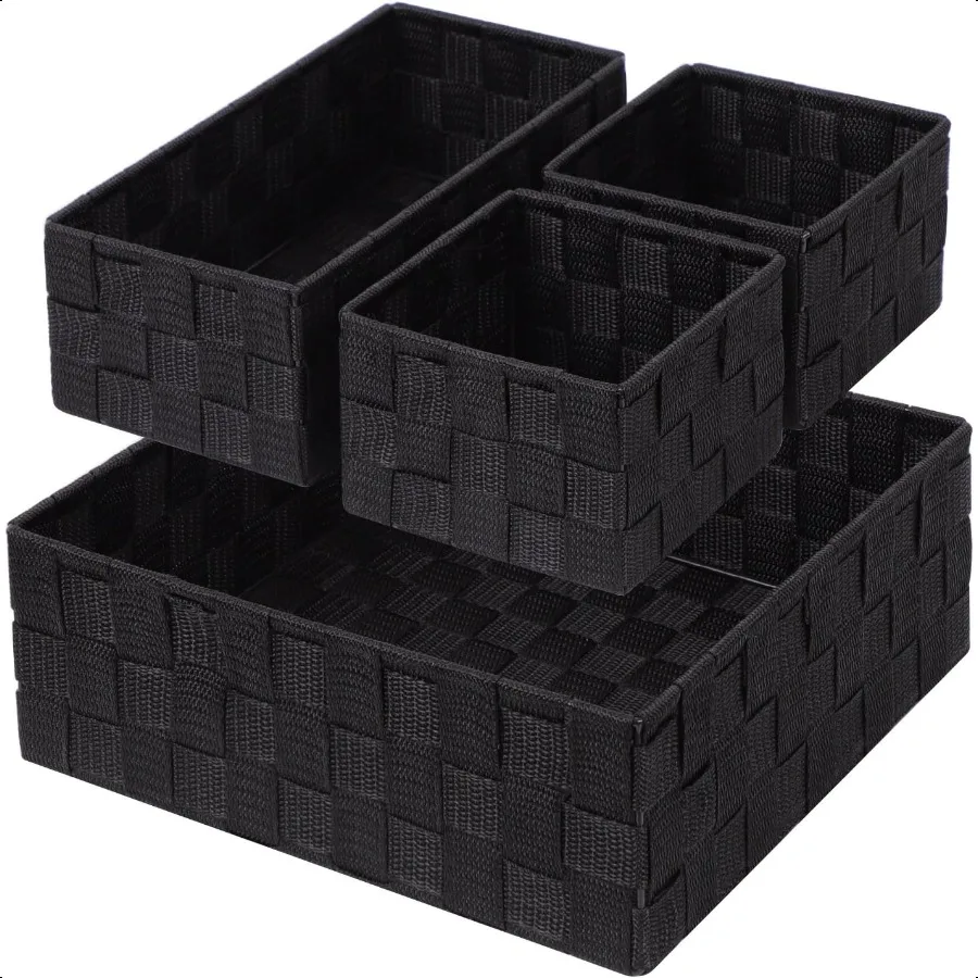 Posprica Woven Storage Baskets for Organizing Small Black Baskets Cube Bin Container Tote Organizer Divider for Drawer Closet S
Posprica Woven Storage Baskets for Organizing Small Black Baskets Cube Bin Container Tote Organizer Divider for Drawer Closet S