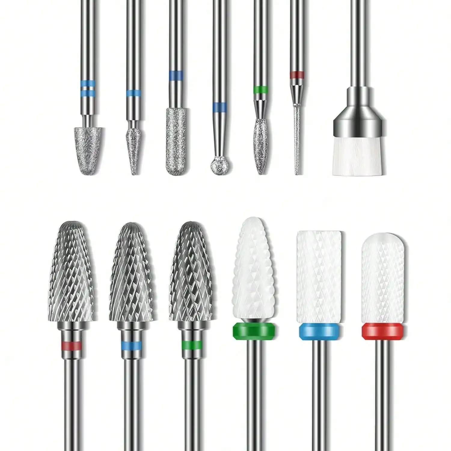 GGJOYO 13pcs Nail Drill Bits Set, Drill Bits For Nails, 3pcs Tungsten Carbide Drill Bits 3pcs Ceramic Nail Drill Bits 6pcs Diamond Drill Bits+ 1pc Brush, 3/32 Inch Nail Bits For Nail Drill
GGJOYO 13pcs Nail Drill Bits Set, Drill Bits For Nails, 3pcs Tungsten Carbide Drill Bits 3pcs Ceramic Nail Drill Bits 6pcs Diamond Drill Bits+ 1pc Brush, 3/32 Inch Nail Bits For Nail Drill
