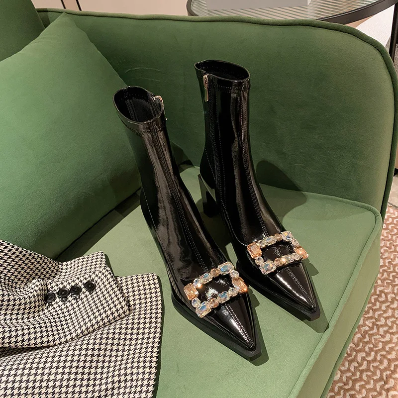 Colorful Diamond Boots Slip On Shoes Pointed Toe Shoes Women Fashion Casual Boots Square Heels Ladies Woman Shoes Outside 2022
Colorful Diamond Boots Slip On Shoes Pointed Toe Shoes Women Fashion Casual Boots Square Heels Ladies Woman Shoes Outside 2022