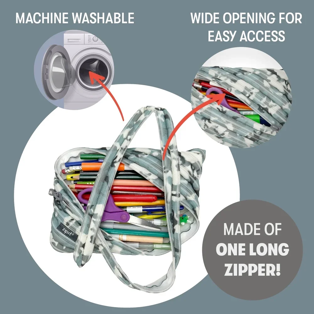 Большой камуфляжный пенал, большая сумка для хранения, полиэстер, дизайн на одной молнии, моющийся органайзер, идеальные школьные принадлежности и персональные
Большой камуфляжный пенал, большая сумка для хранения, полиэстер, дизайн на одной молнии, моющийся органайзер, идеальные школьные принадлежности и персональные