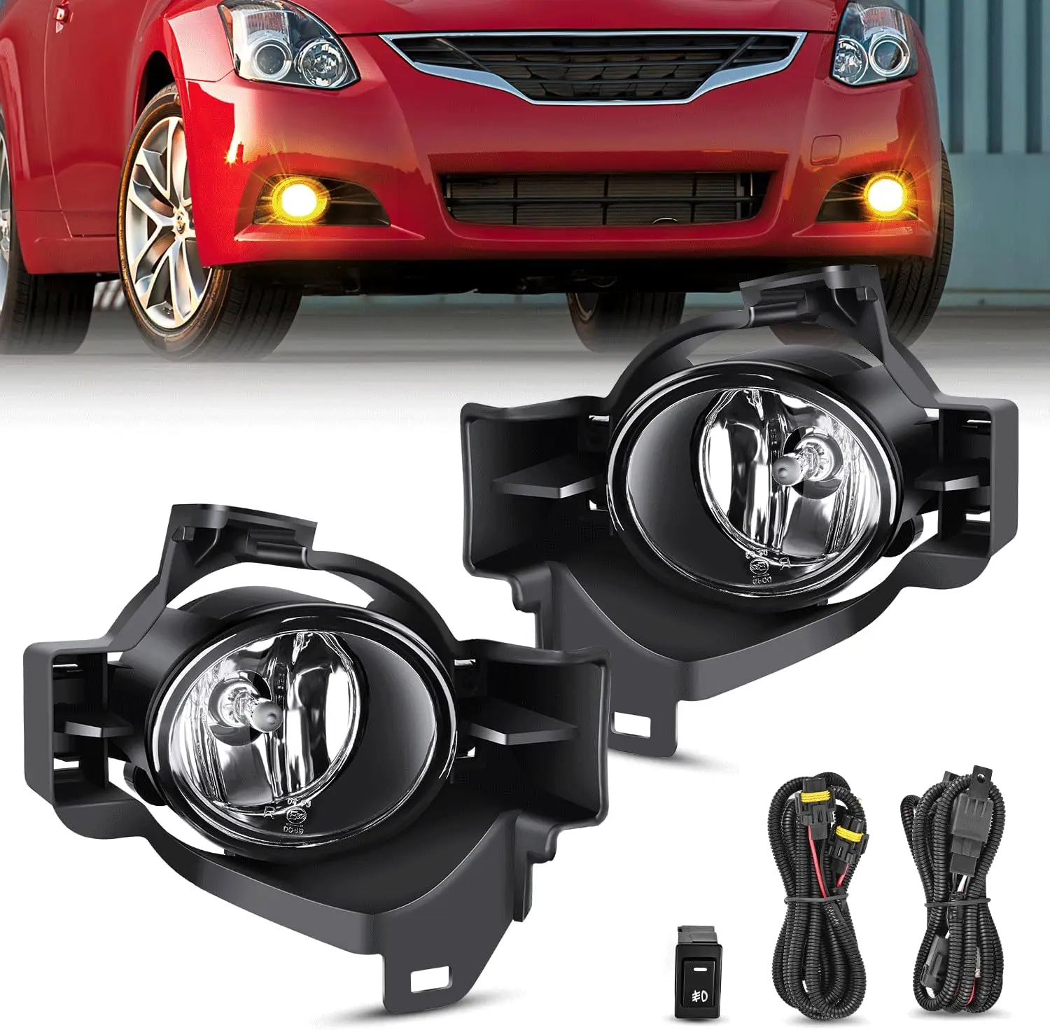 Nilight Fog Light Assembly Compatible with 2010 2011 2012 Nissan Altima with Clear Lens Lamps Replacement H11 12V 55W Bulbs
Nilight Fog Light Assembly Compatible with 2010 2011 2012 Nissan Altima with Clear Lens Lamps Replacement H11 12V 55W Bulbs