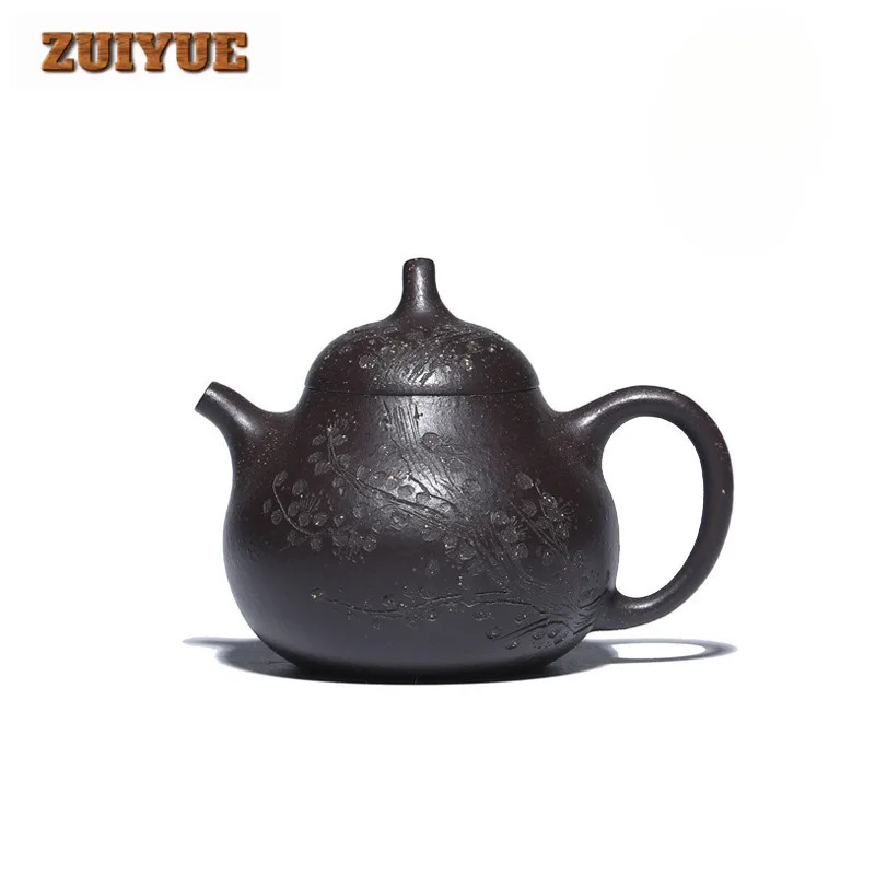 150ml Yixing Purple Clay Teapots Artists Handmade Aubergine Pot Raw Ore Black Gold Mud Tea Maker Kettle Zisha Tea Set Tea Items
150ml Yixing Purple Clay Teapots Artists Handmade Aubergine Pot Raw Ore Black Gold Mud Tea Maker Kettle Zisha Tea Set Tea Items