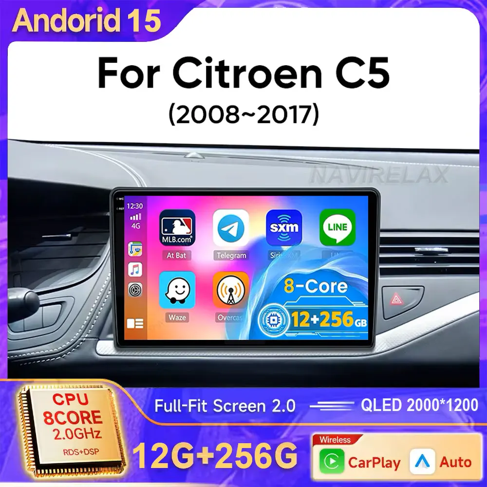 Для Citroen C5 2008 2009 2010-2017 Android 15 Carplay авто радио мультимедийный плеер авторадио стерео GPS 2din головное устройство
Для Citroen C5 2008 2009 2010-2017 Android 15 Carplay авто радио мультимедийный плеер авторадио стерео GPS 2din головное устройство