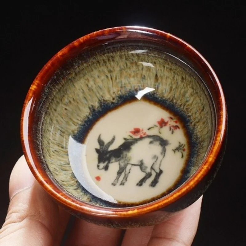 Chinese Tea Cup Under Glaze Color Hand-painted Sheep Gift Host Cup of Tea
Chinese Tea Cup Under Glaze Color Hand-painted Sheep Gift Host Cup of Tea