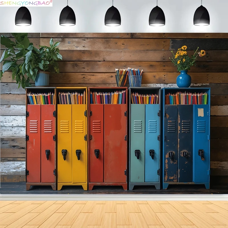 Back To School Photography Backdrops Colorful Storage Cabinet Desk Textbook Classroom Decorations Photo Studio Background DF-01
Back To School Photography Backdrops Colorful Storage Cabinet Desk Textbook Classroom Decorations Photo Studio Background DF-01