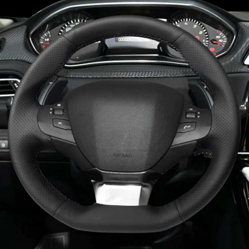 Custom Microfiber Leather Car Steering Wheel Cover For Peugeot 308 2014 2015 2016 2017 2014-2017 Car Interior Car Styling
Custom Microfiber Leather Car Steering Wheel Cover For Peugeot 308 2014 2015 2016 2017 2014-2017 Car Interior Car Styling