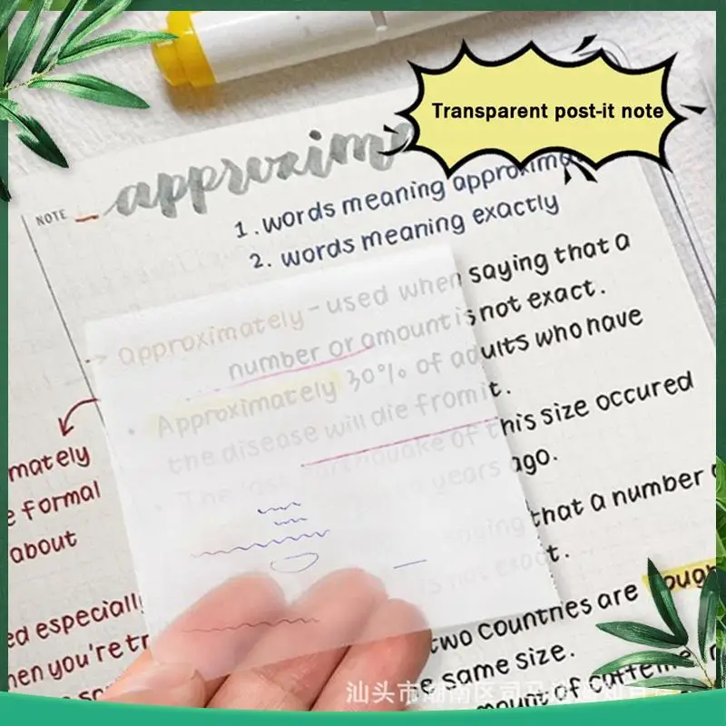 30PCS Clear Notes Pads Kit 3 Sizes, Waterproof Self-Adhesive Translucent See Through Sticky Notes Set Kit For School & Office
30PCS Clear Notes Pads Kit 3 Sizes, Waterproof Self-Adhesive Translucent See Through Sticky Notes Set Kit For School & Office