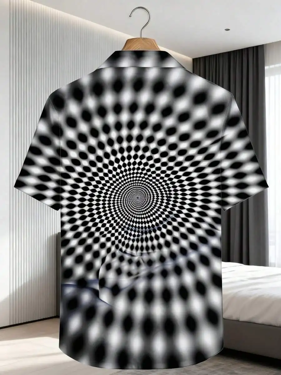Mens Plus Size Short Sleeve Casual Shirt With Geometric Optical Illusion Pattern 3D Print For Beach Vacation
Mens Plus Size Short Sleeve Casual Shirt With Geometric Optical Illusion Pattern 3D Print For Beach Vacation